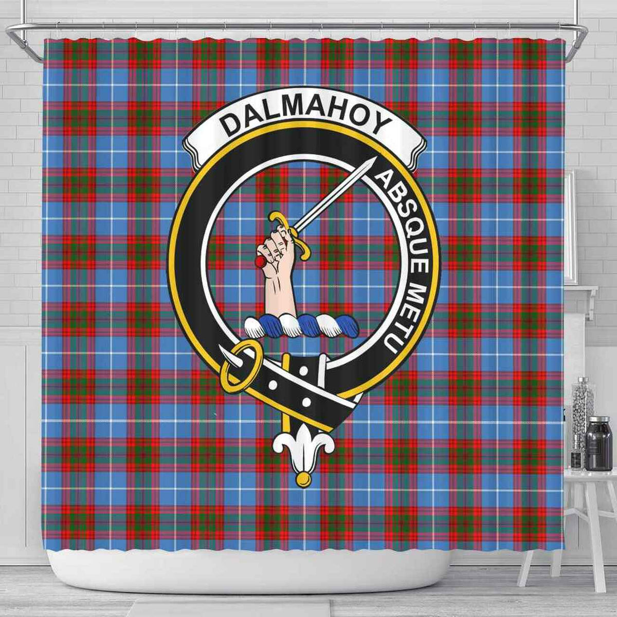 Dalmahoy Tartan Crest Shower Curtain