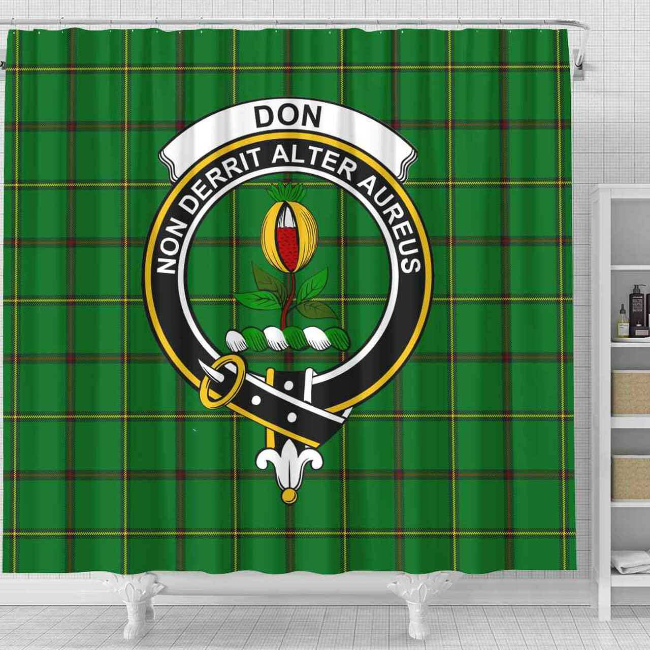 Don Tartan Crest Shower Curtain