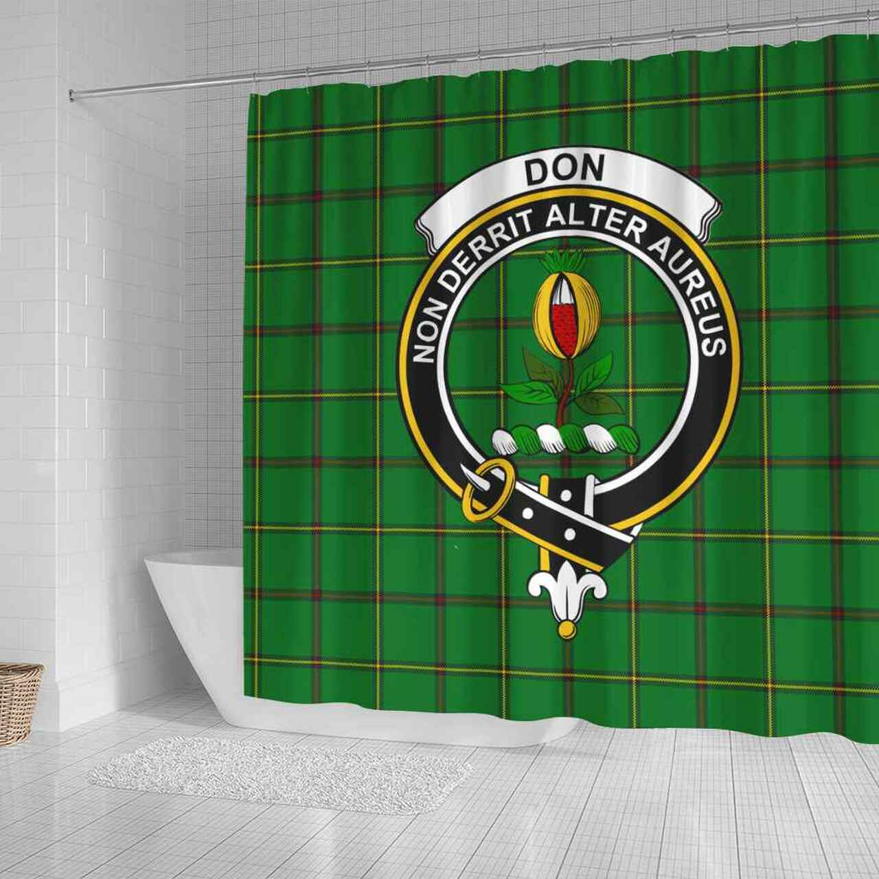 Don Tartan Crest Shower Curtain