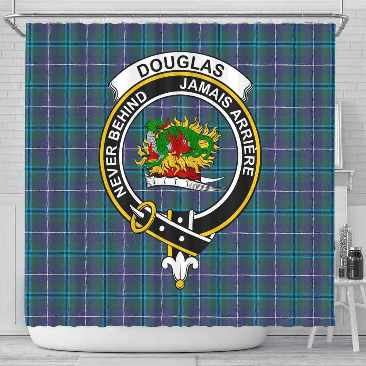 Douglas Tartan Crest Shower Curtain