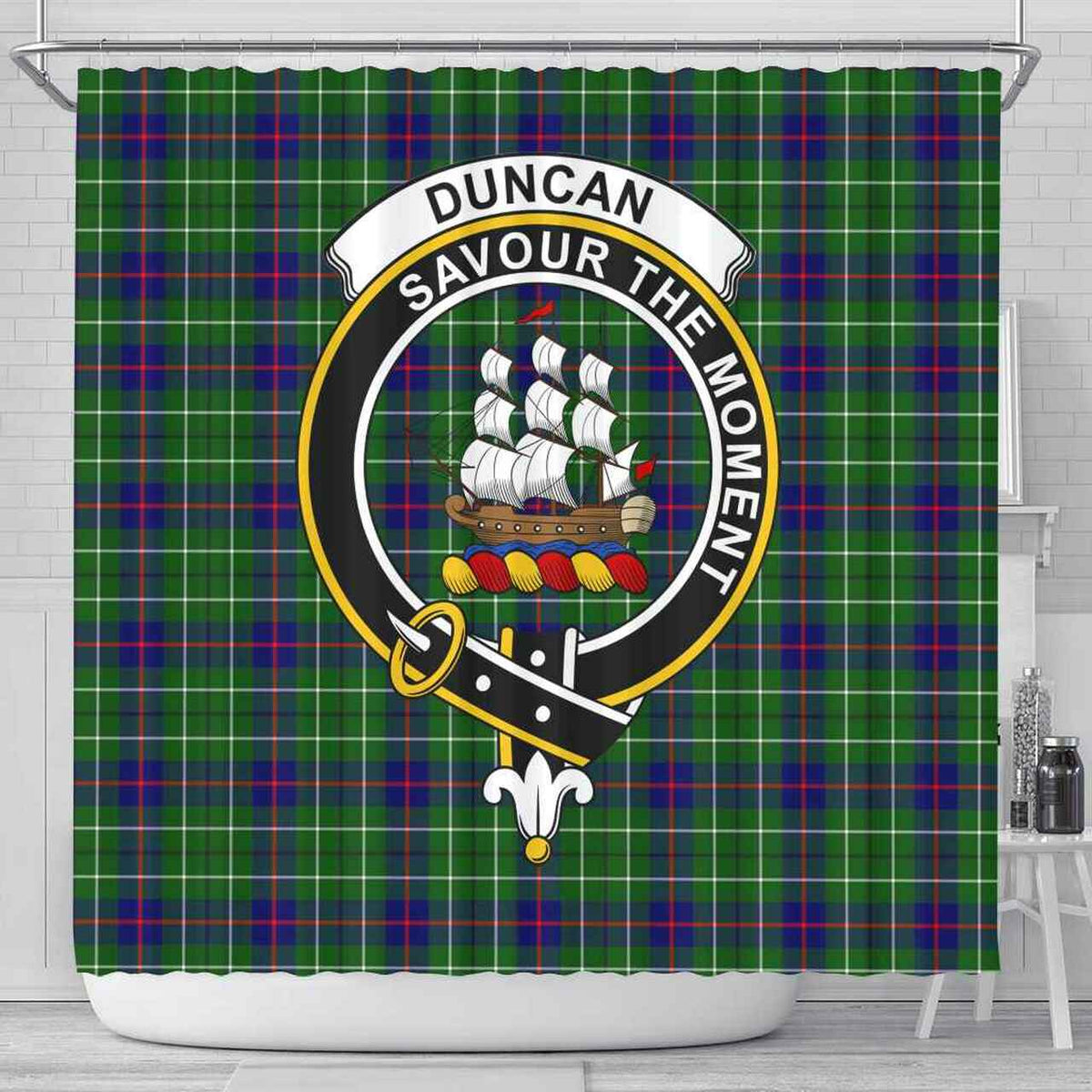 Duncan Tartan Crest Shower Curtain