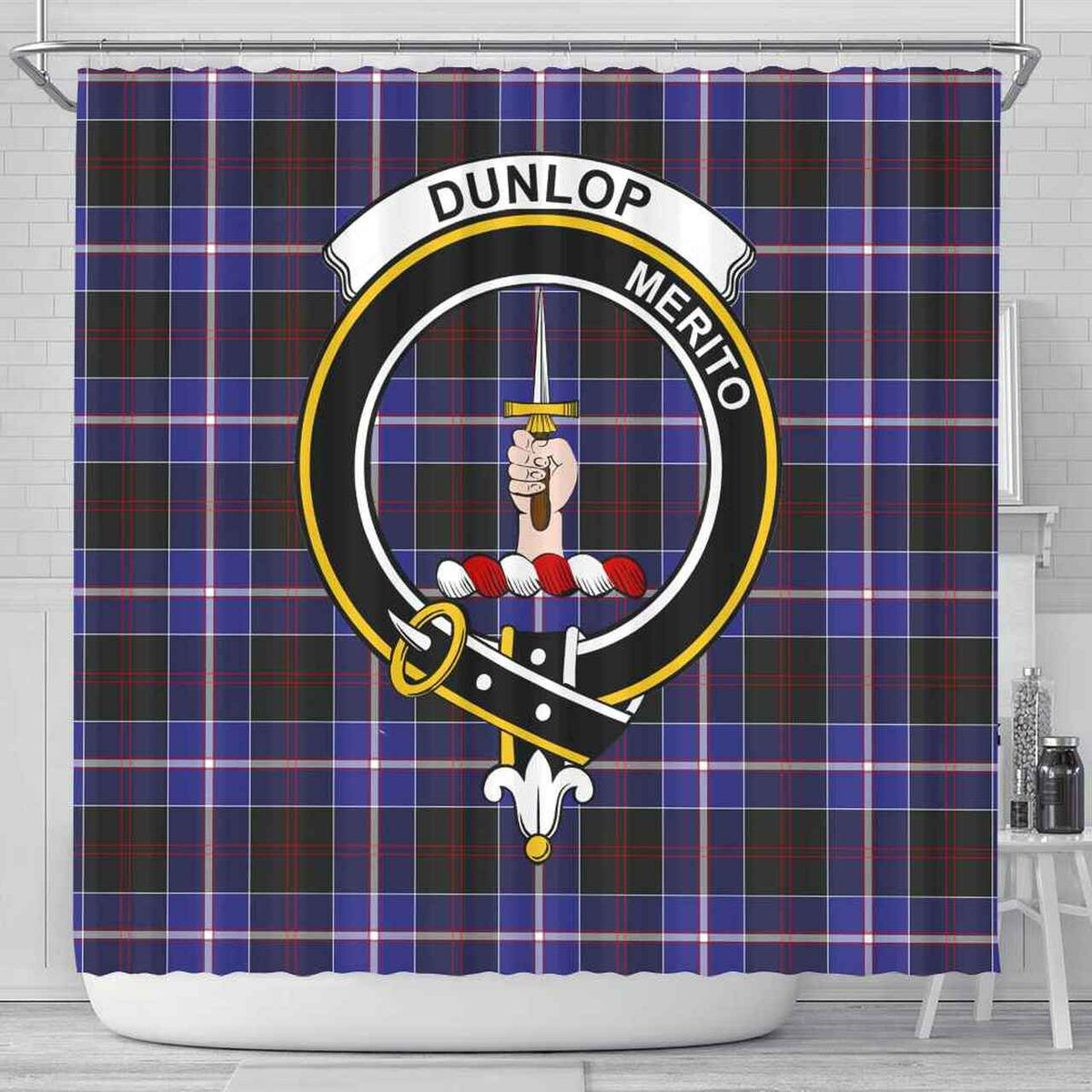 Dunlop Tartan Crest Shower Curtain