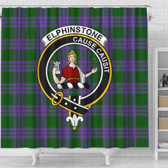 Elphinstone Tartan Crest Shower Curtain