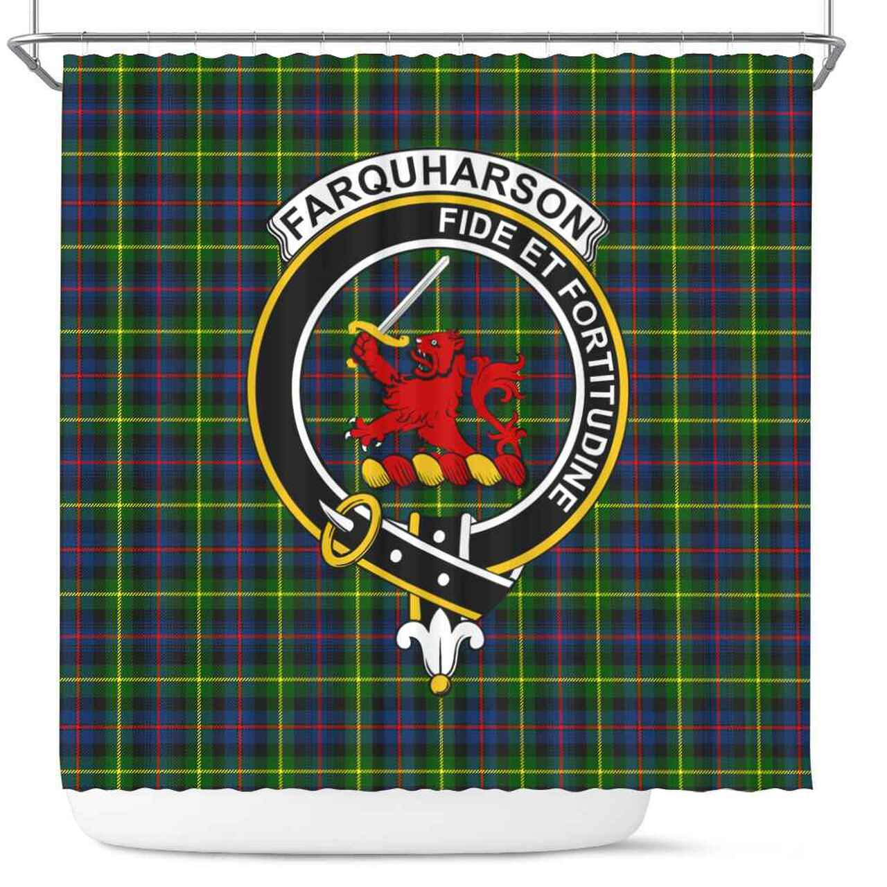 Farquharson Tartan Crest Shower Curtain