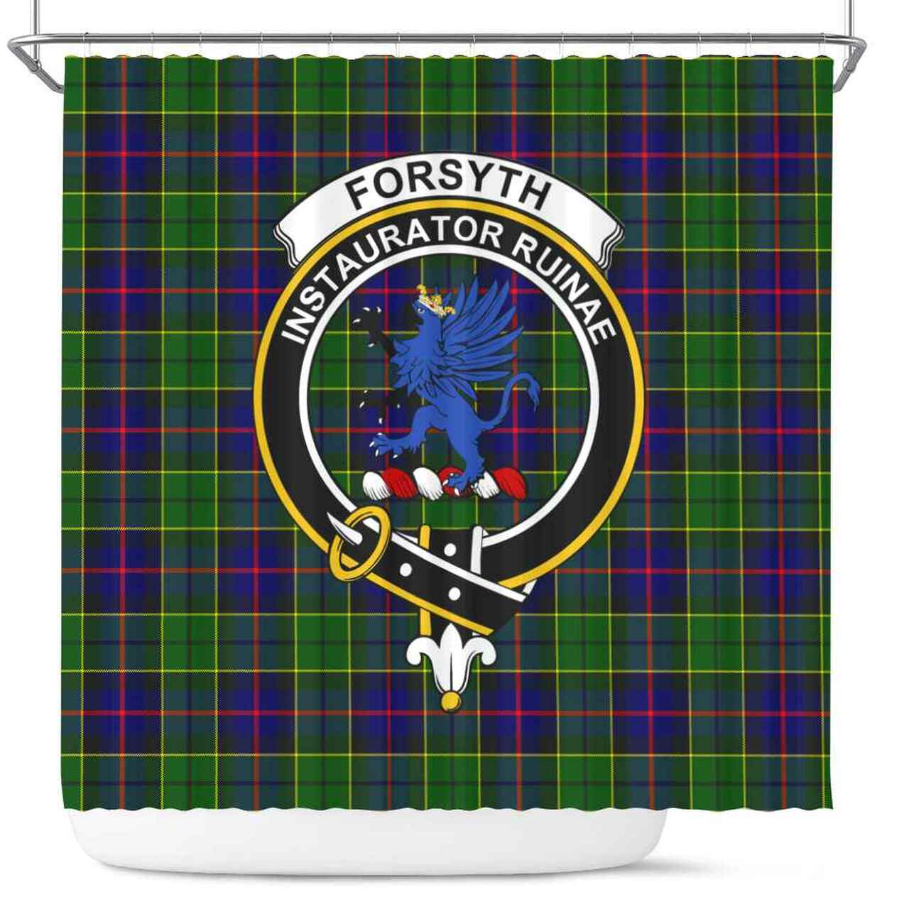 Forsyth Tartan Crest Shower Curtain