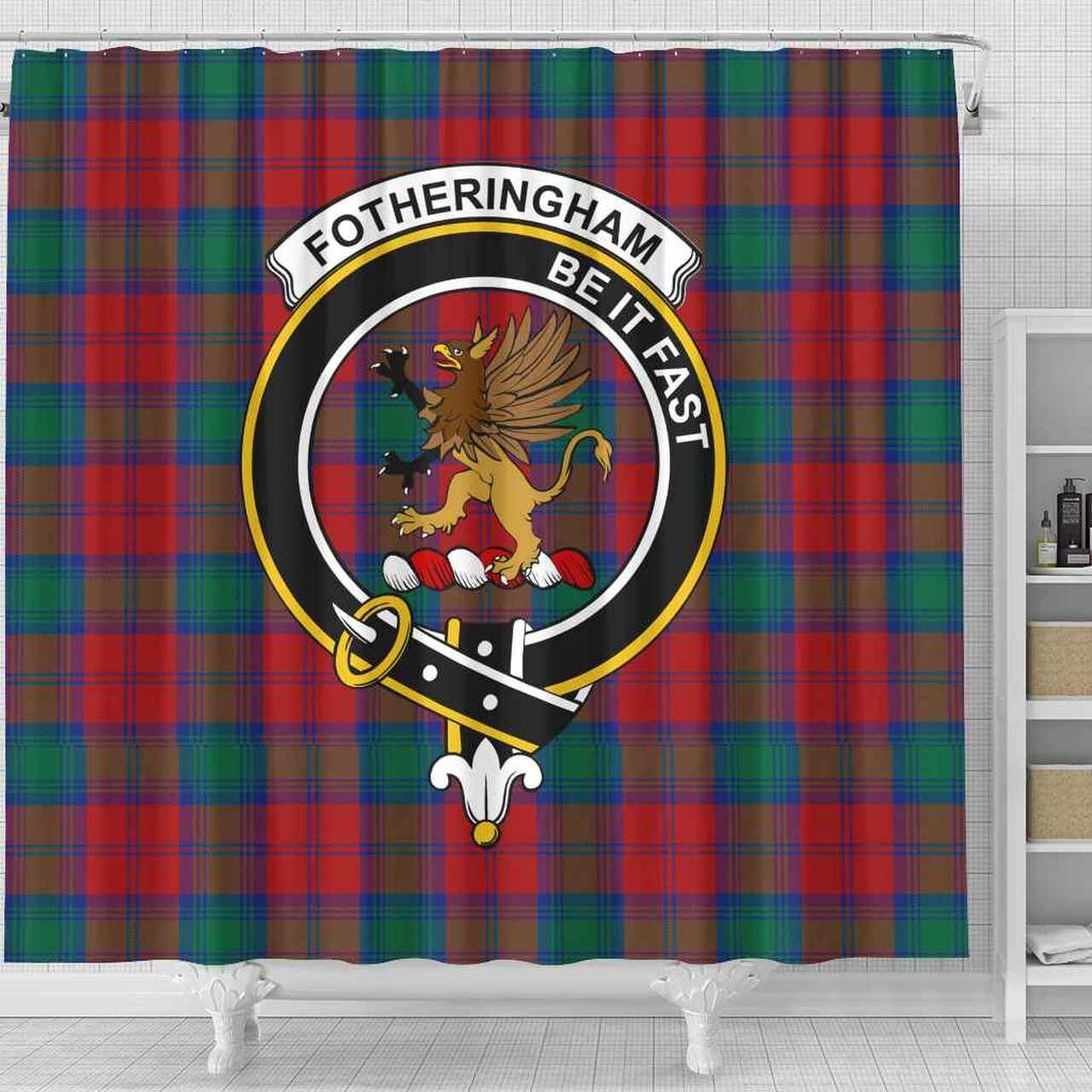 Fotheringham Tartan Crest Shower Curtain