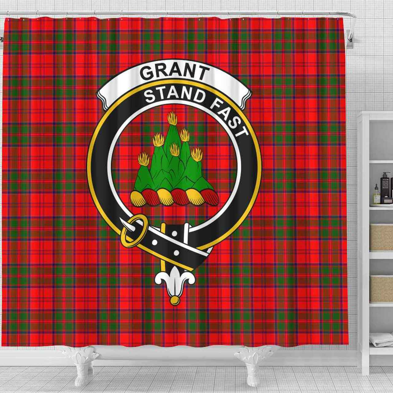 Grant Tartan Crest Shower Curtain