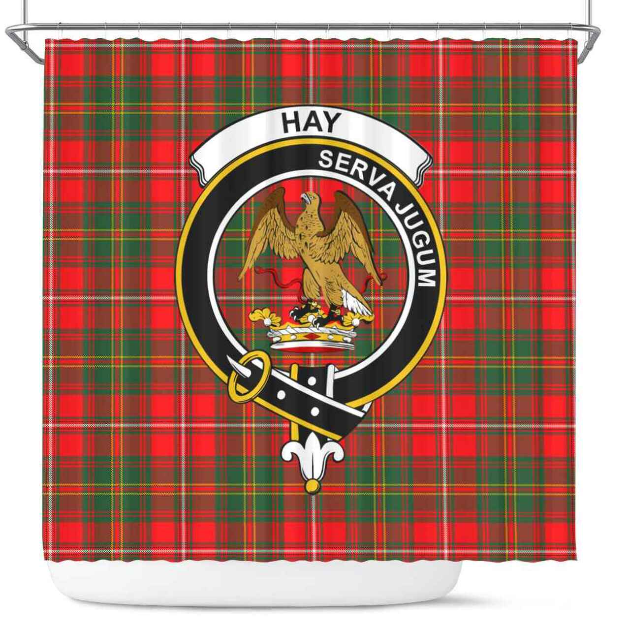 Hay Tartan Crest Shower Curtain