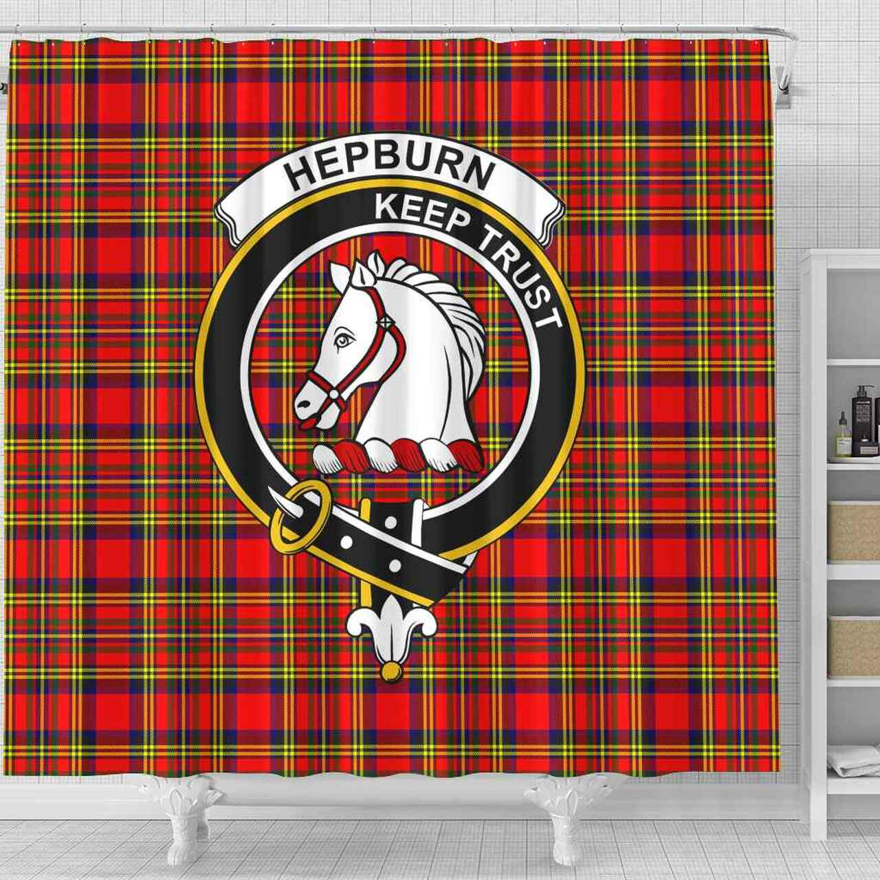 Hepburn Tartan Crest Shower Curtain