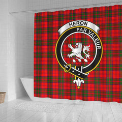 Heron Tartan Crest Shower Curtain