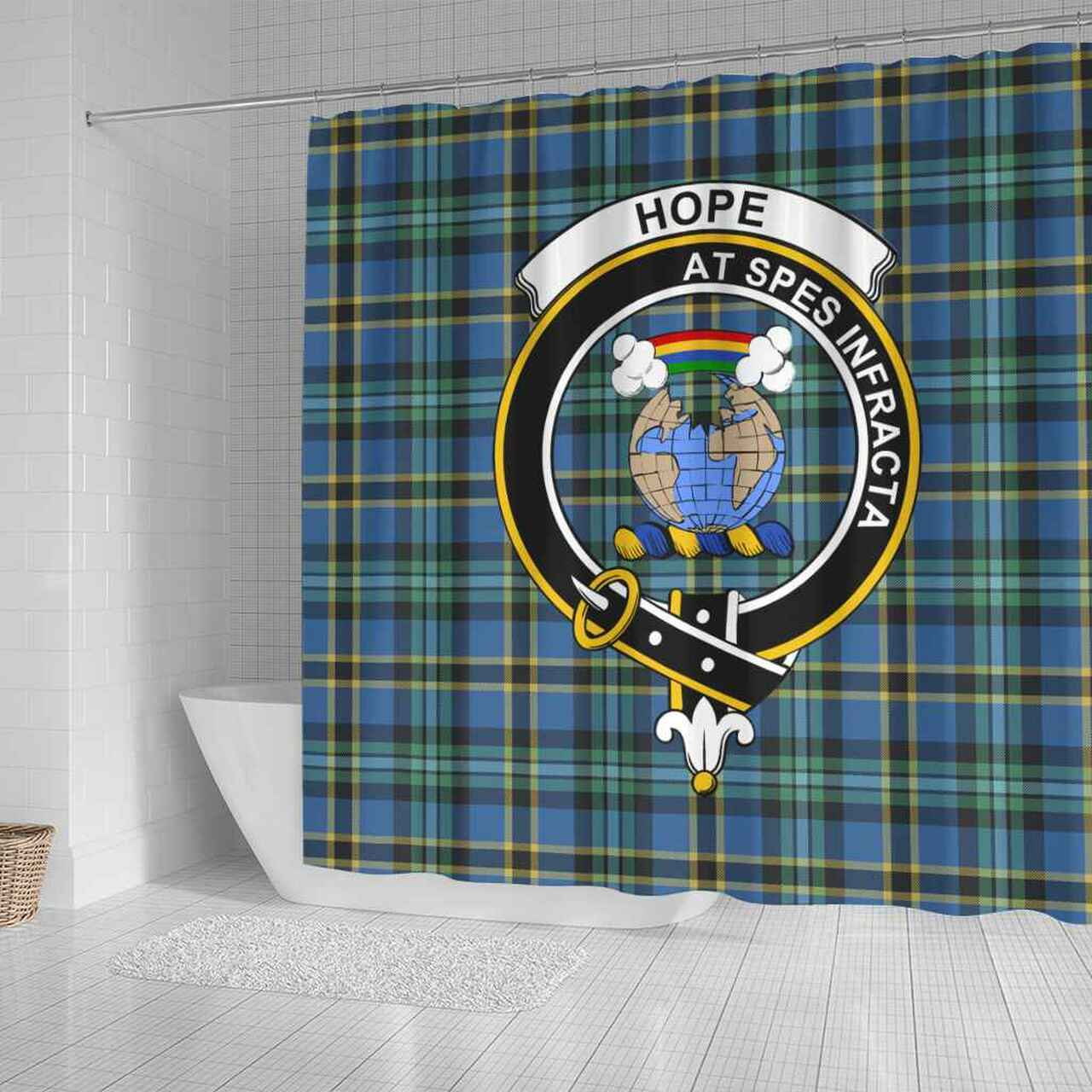 Hope Tartan Crest Shower Curtain