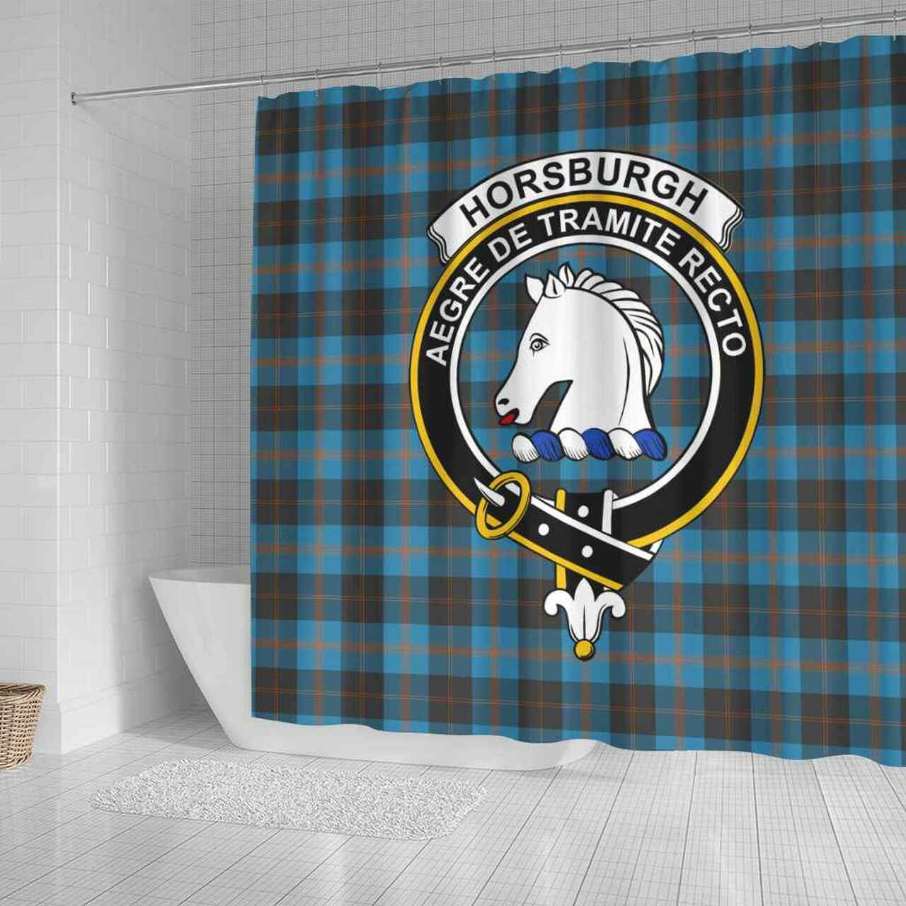 Horsburgh Tartan Crest Shower Curtain