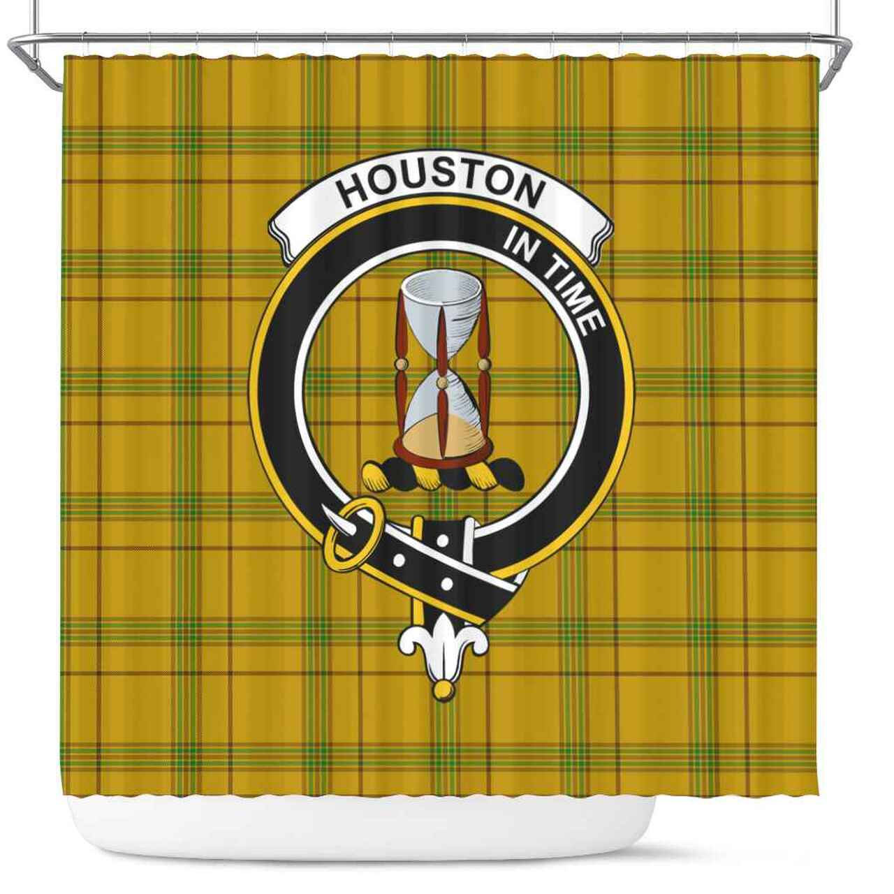 Houston Tartan Crest Shower Curtain