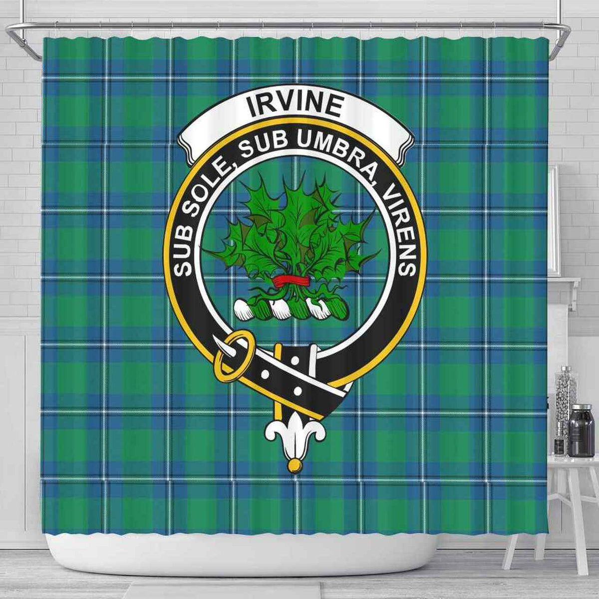 Irvine Tartan Crest Shower Curtain