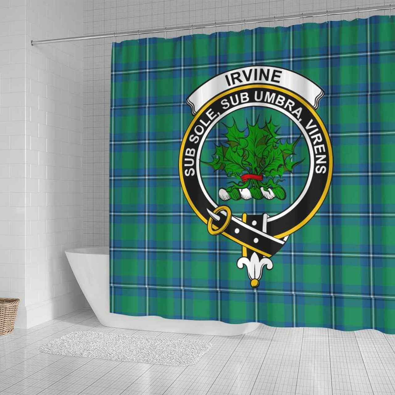 Irvine Tartan Crest Shower Curtain