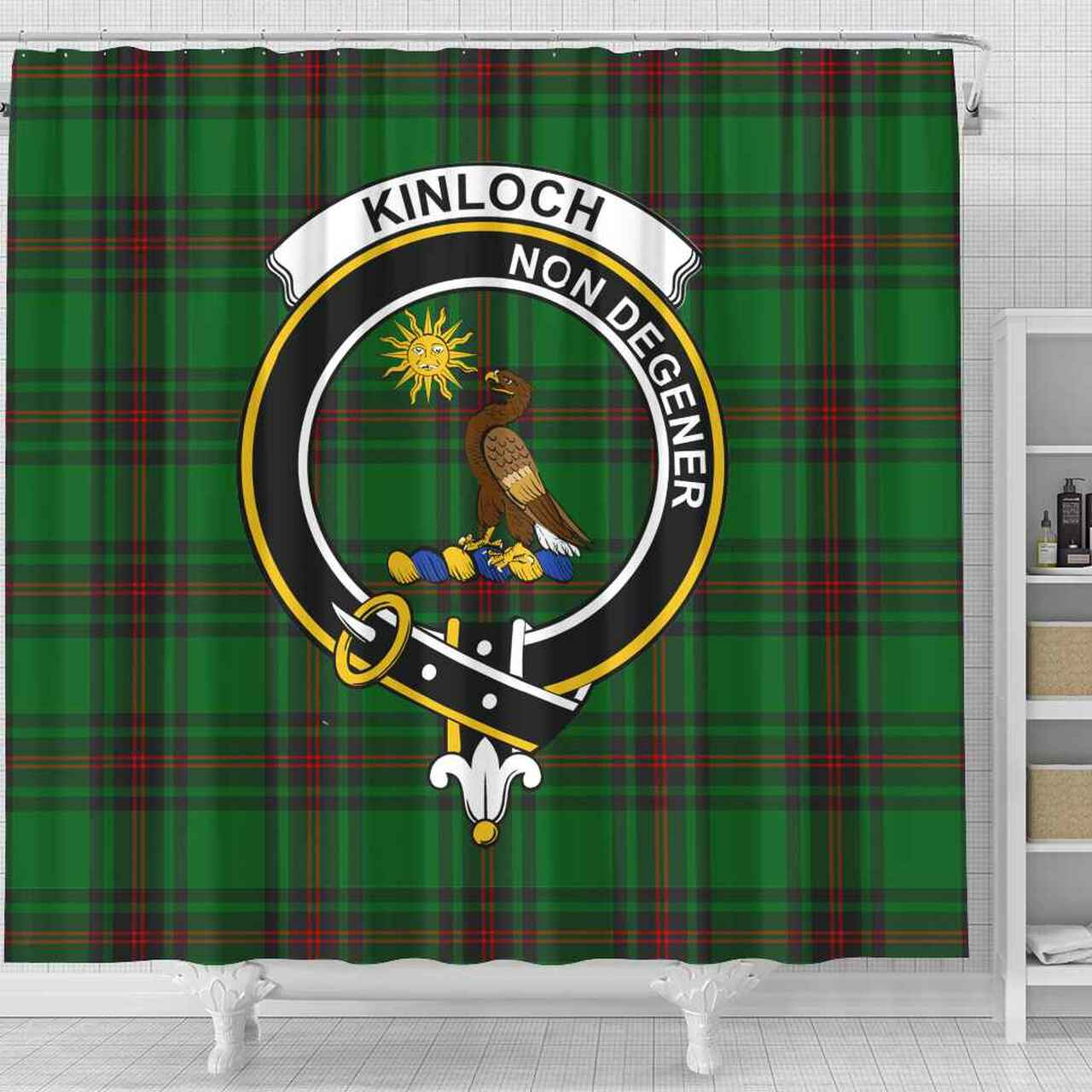 Kinloch Tartan Crest Shower Curtain