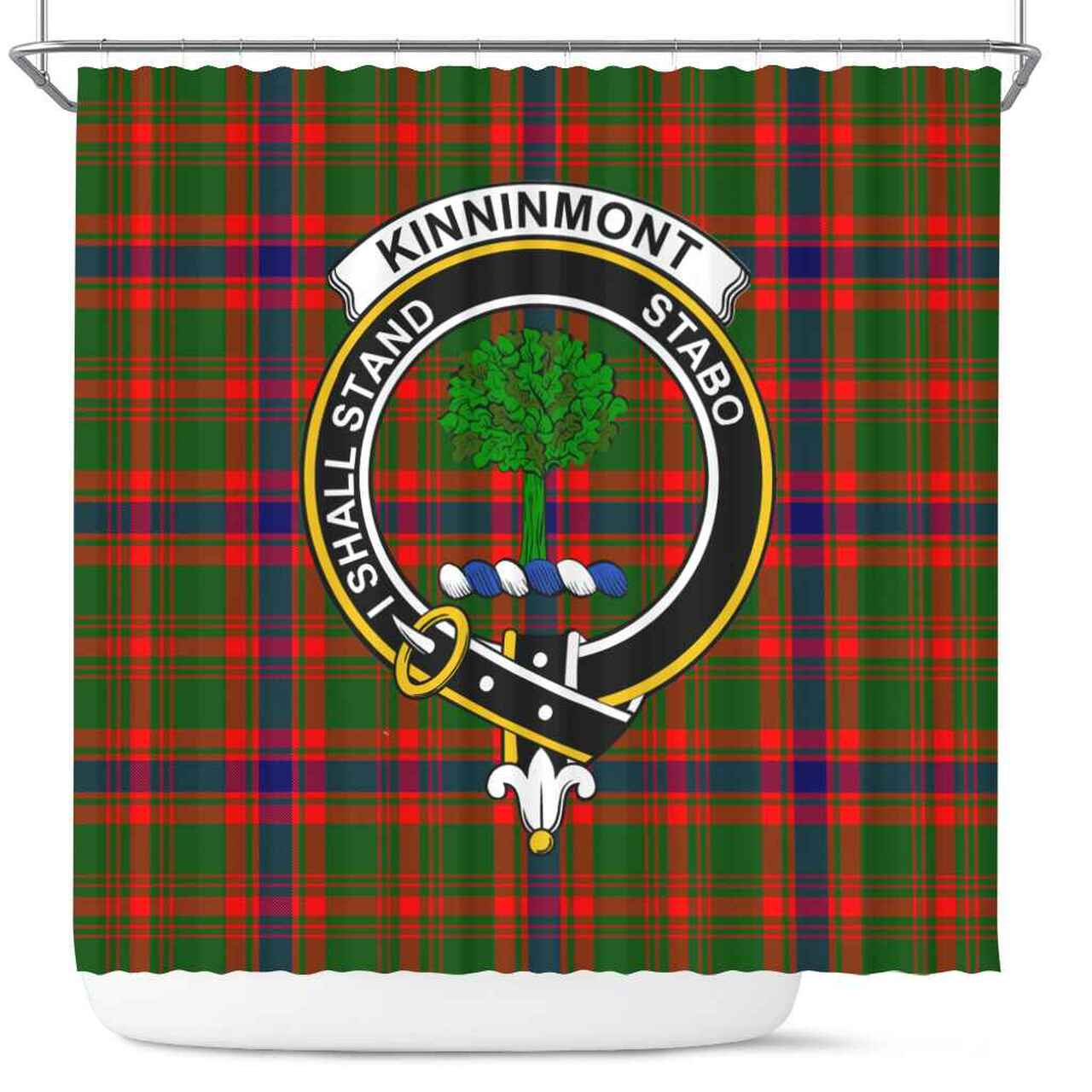 Kinninmont Tartan Crest Shower Curtain