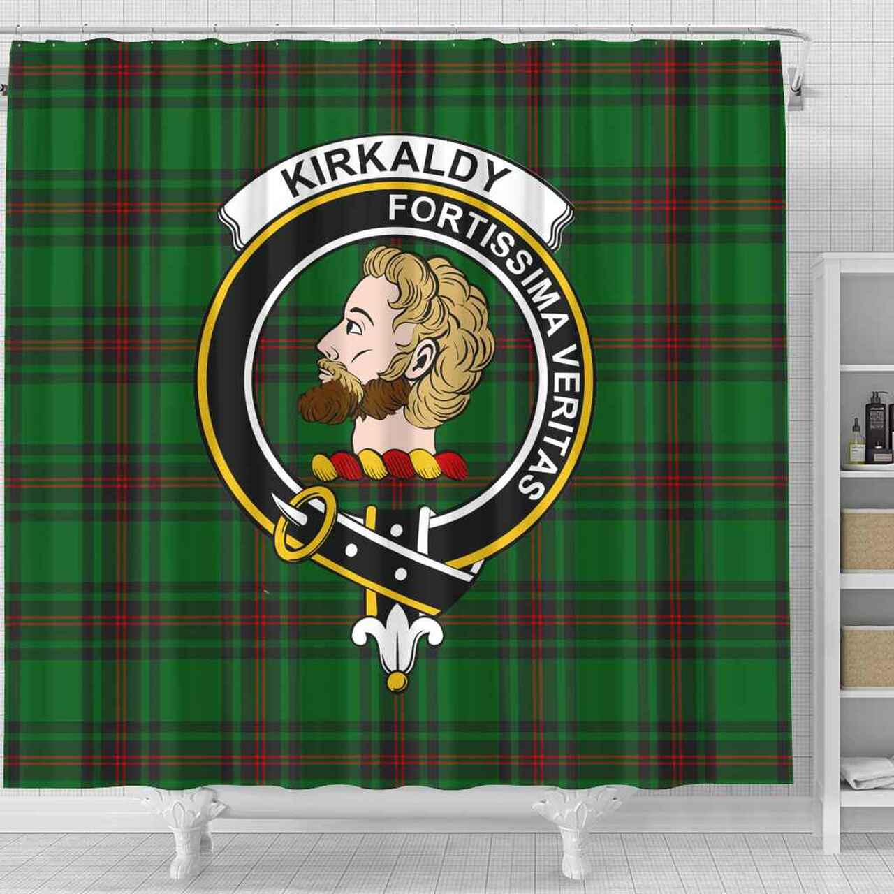 Kirkaldy Tartan Crest Shower Curtain