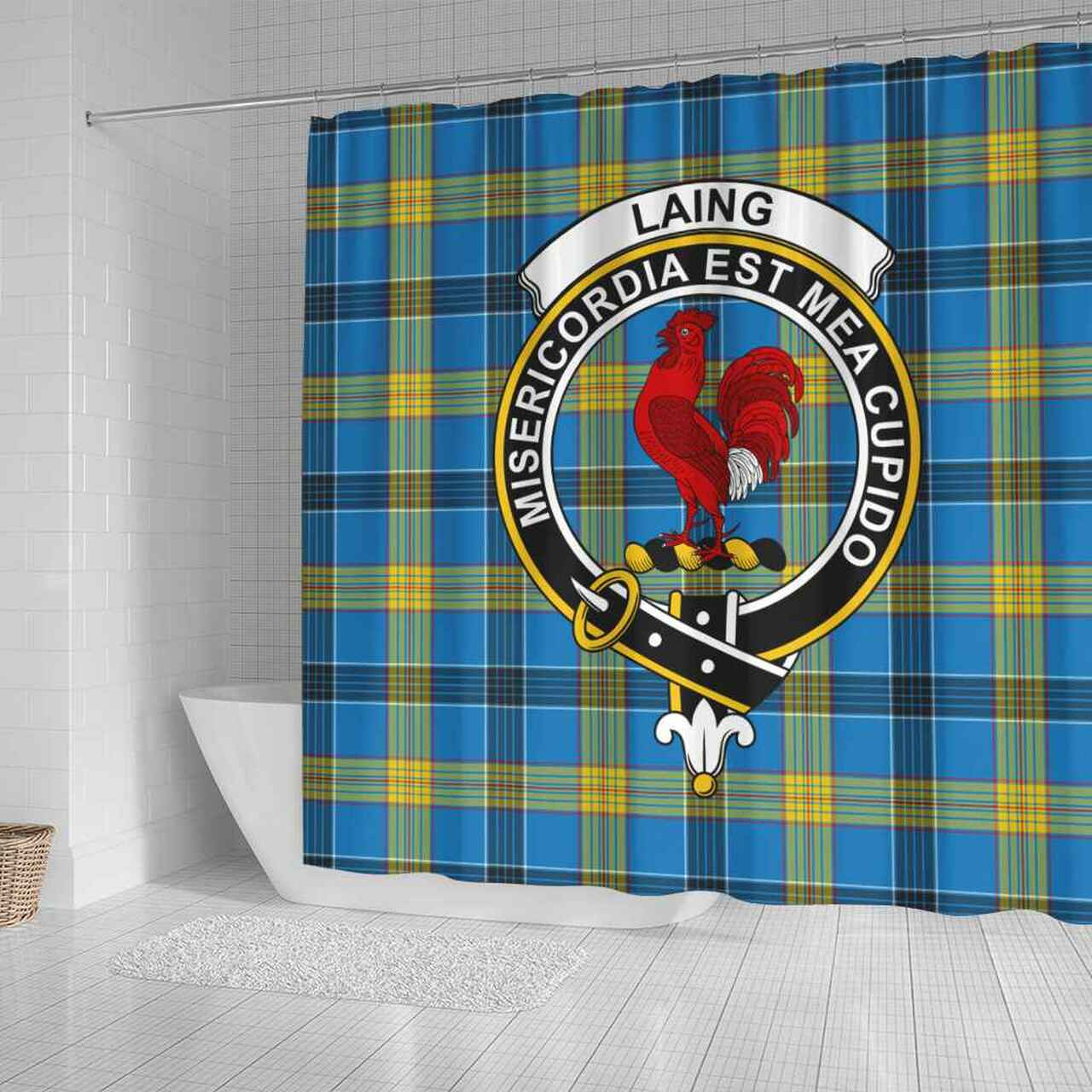 Laing Tartan Crest Shower Curtain