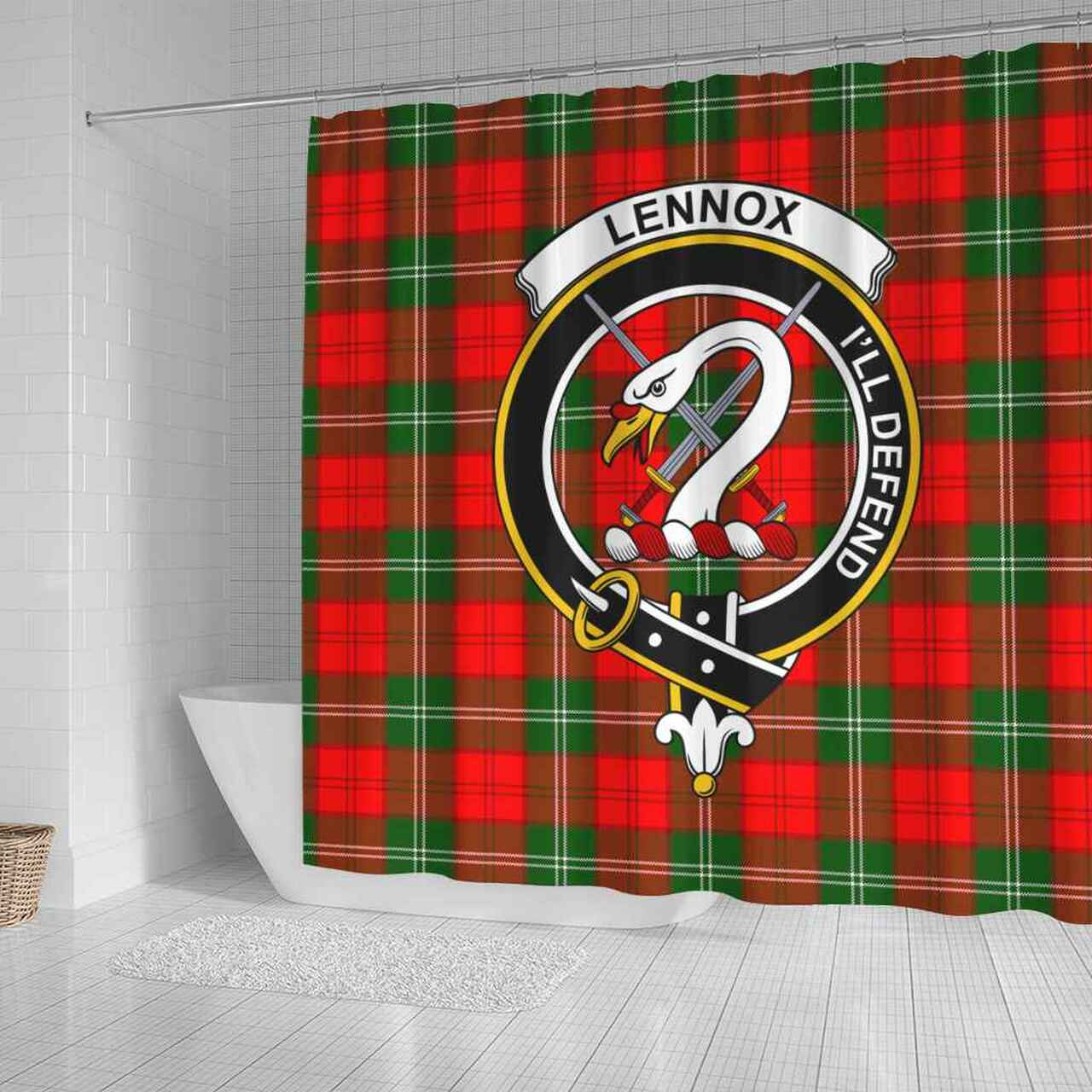 Lennox Tartan Crest Shower Curtain