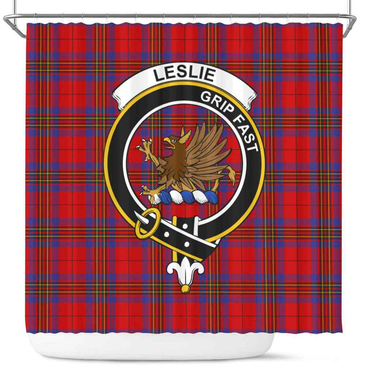 Leslie Tartan Crest Shower Curtain