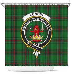 Lundin Tartan Crest Shower Curtain