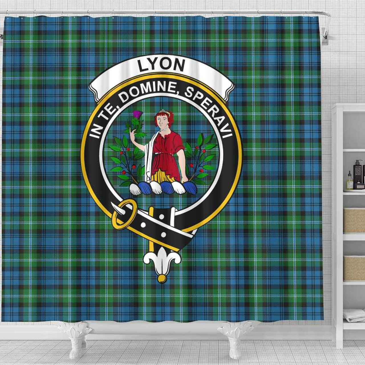 Lyon Tartan Crest Shower Curtain