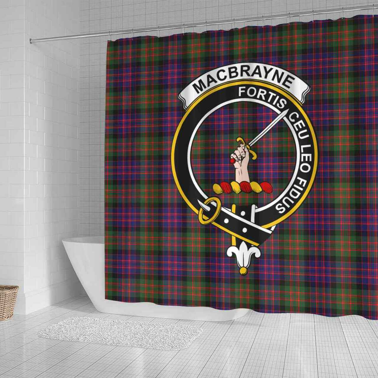 MacBrayne Tartan Crest Shower Curtain