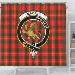 MacFie (of Dreghorn) Tartan Crest Shower Curtain