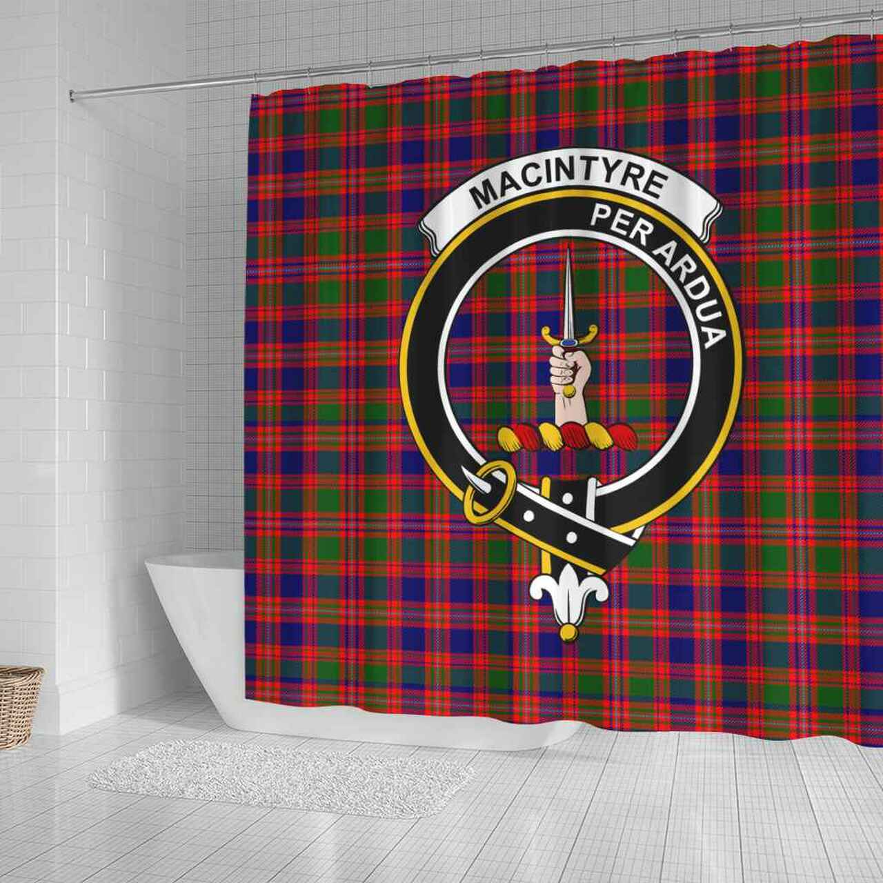 MacIntyre Tartan Crest Shower Curtain