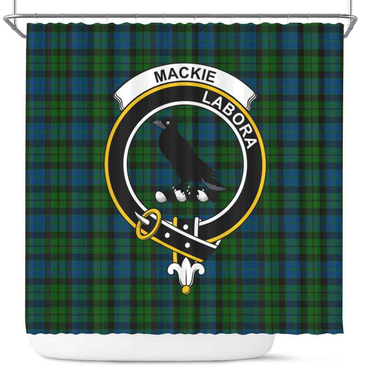 MacKie Tartan Crest Shower Curtain