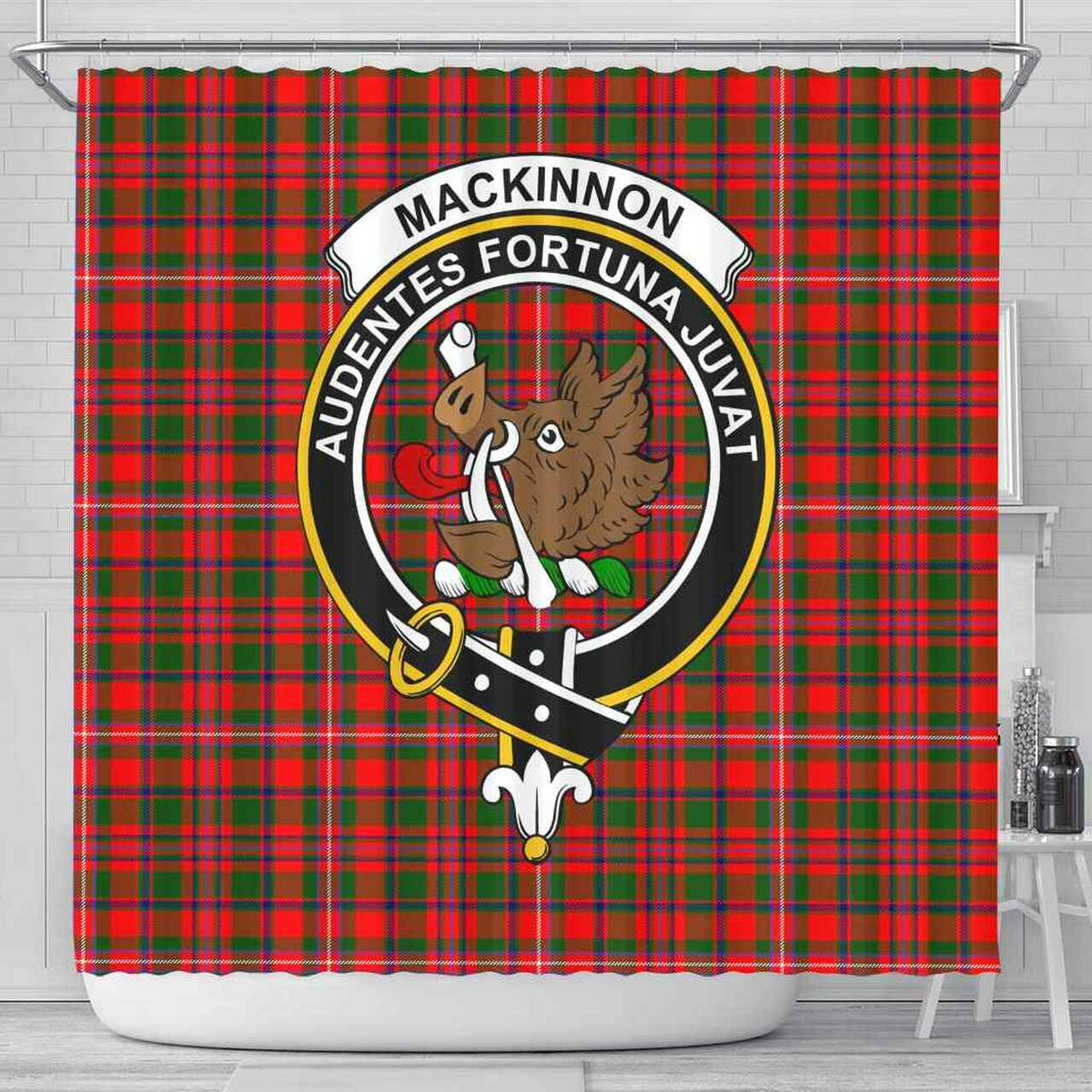 MacKinnon Tartan Crest Shower Curtain