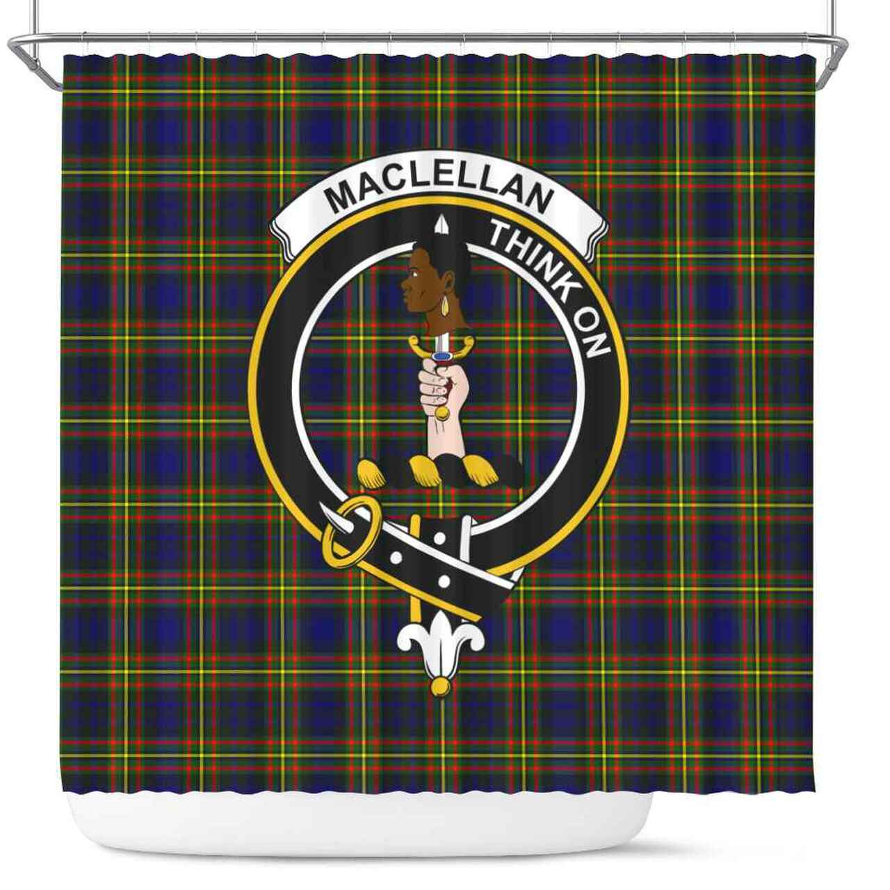 MacLellan Tartan Crest Shower Curtain