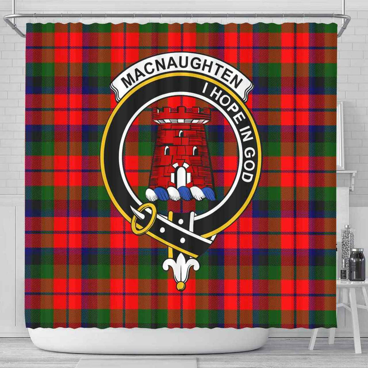 MacNaughten Tartan Crest Shower Curtain