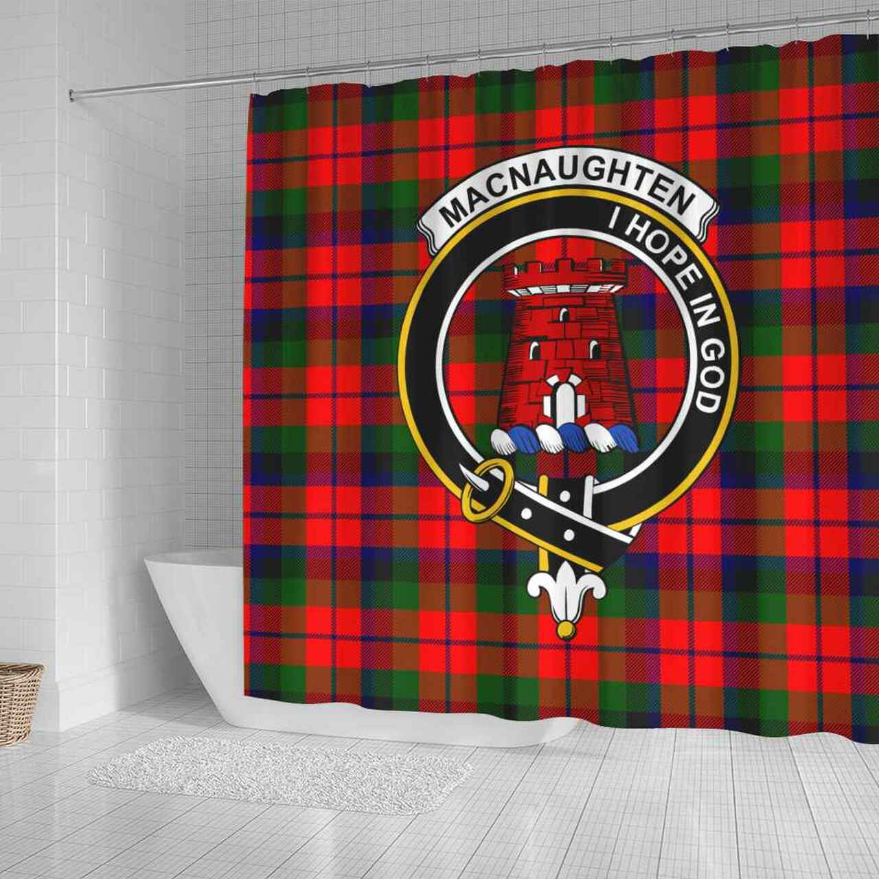 MacNaughten Tartan Crest Shower Curtain