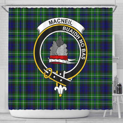 MacNeil of Colonsay Tartan Crest Shower Curtain