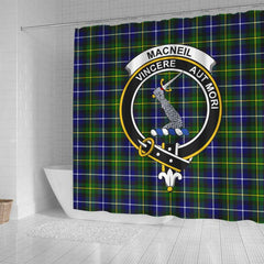 MacNeill of Barra Tartan Crest Shower Curtain