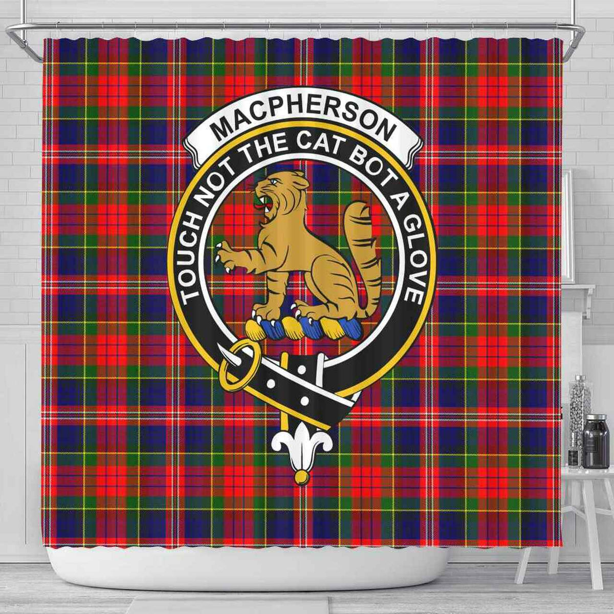 MacPherson Tartan Crest Shower Curtain