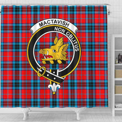 MacTavish Tartan Crest Shower Curtain