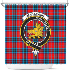 MacTavish Tartan Crest Shower Curtain