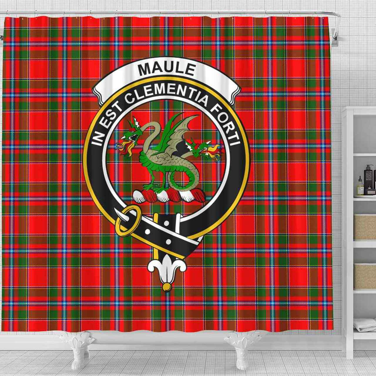 Maule Tartan Crest Shower Curtain