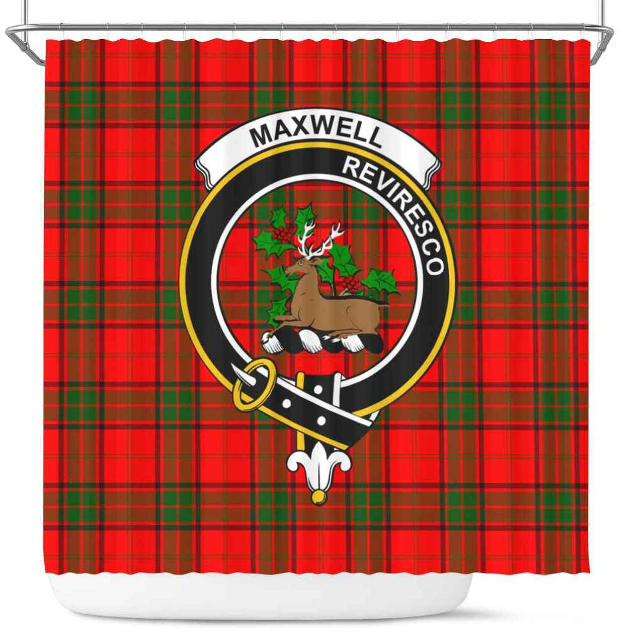 Maxwell Tartan Crest Shower Curtain