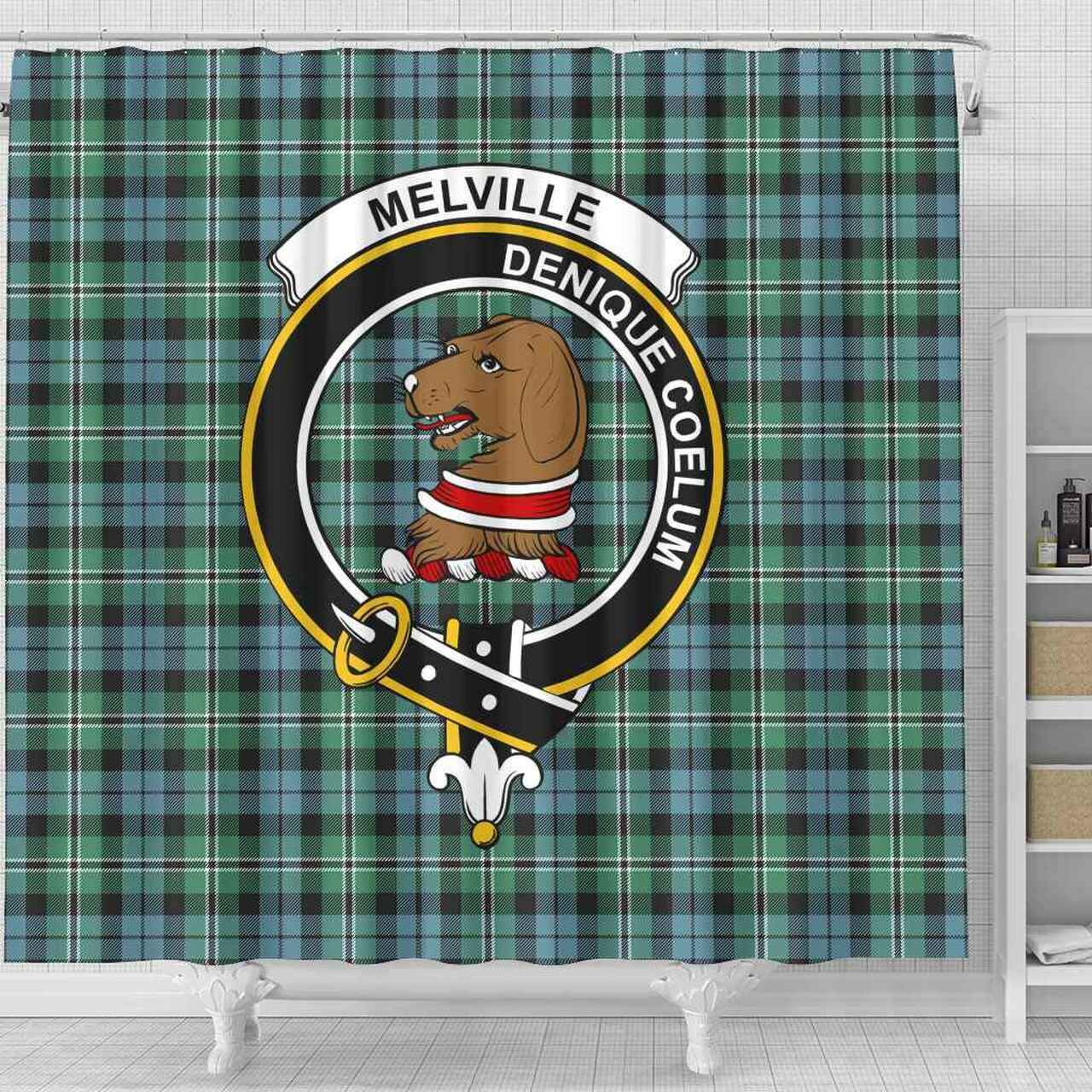 Melville Tartan Crest Shower Curtain