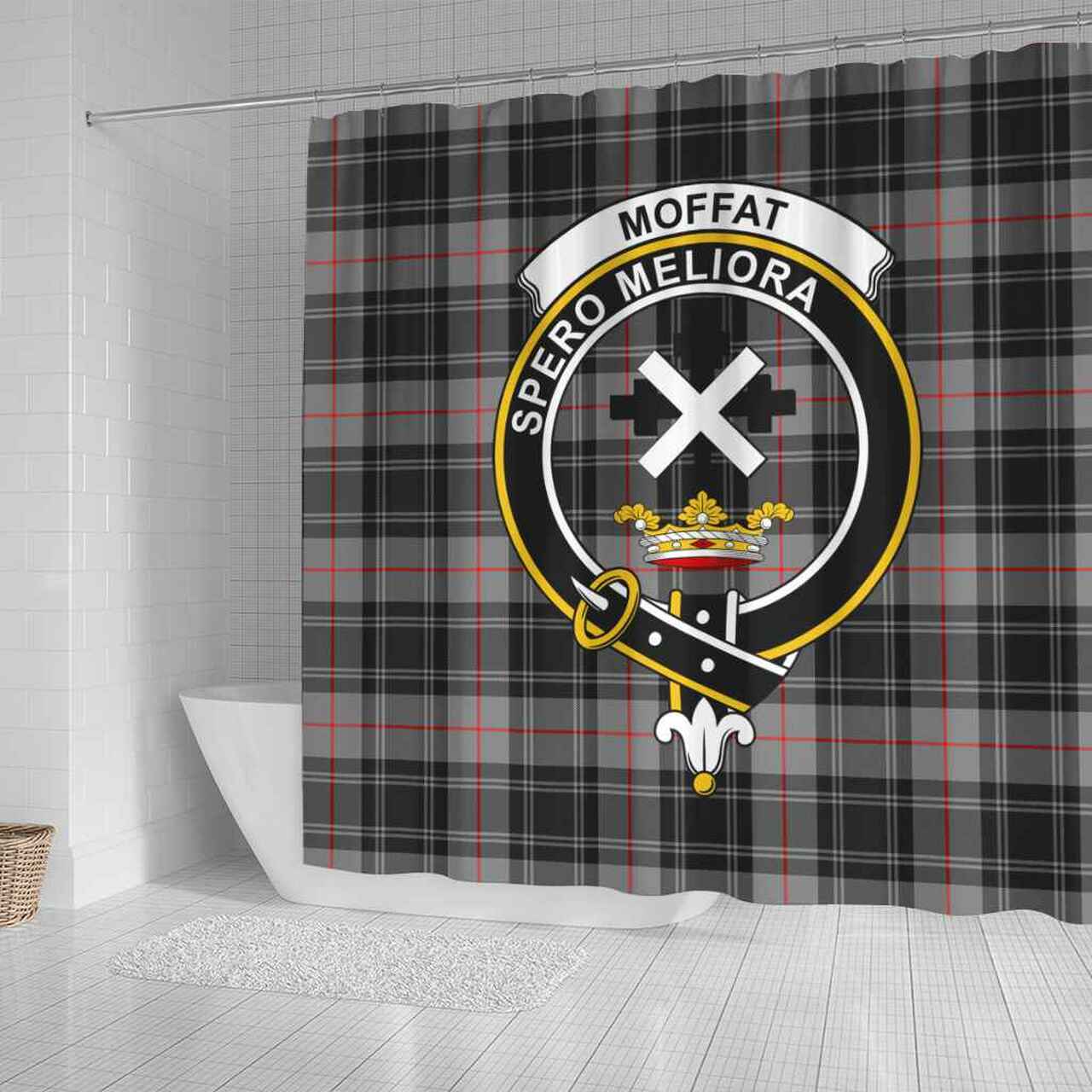 Moffat Tartan Crest Shower Curtain