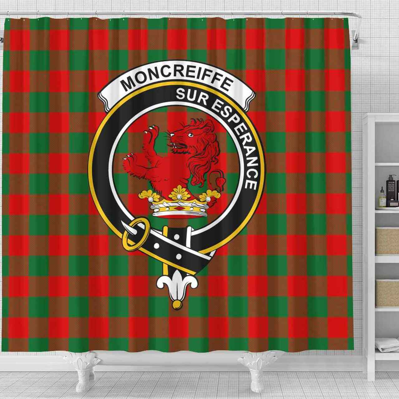 Moncrieffe Tartan Crest Shower Curtain