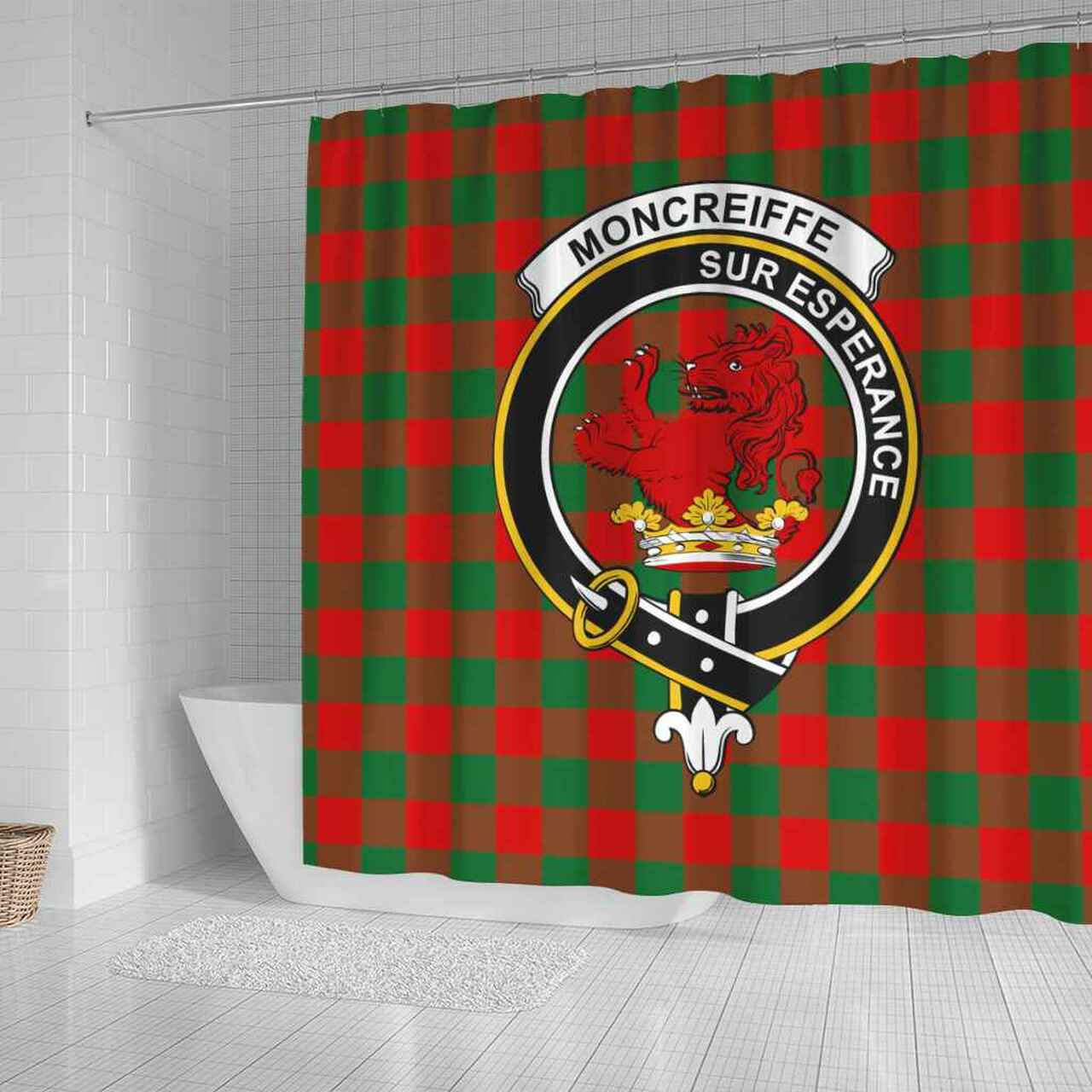 Moncrieffe Tartan Crest Shower Curtain