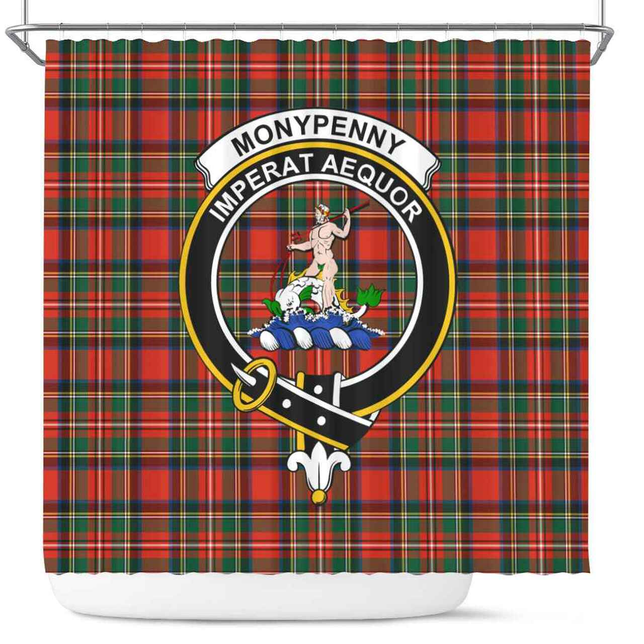 Monypenny Tartan Crest Shower Curtain