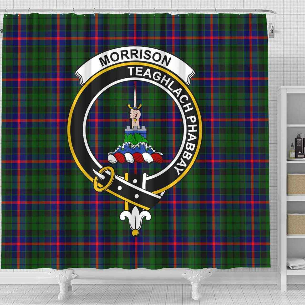 Morrison Tartan Crest Shower Curtain