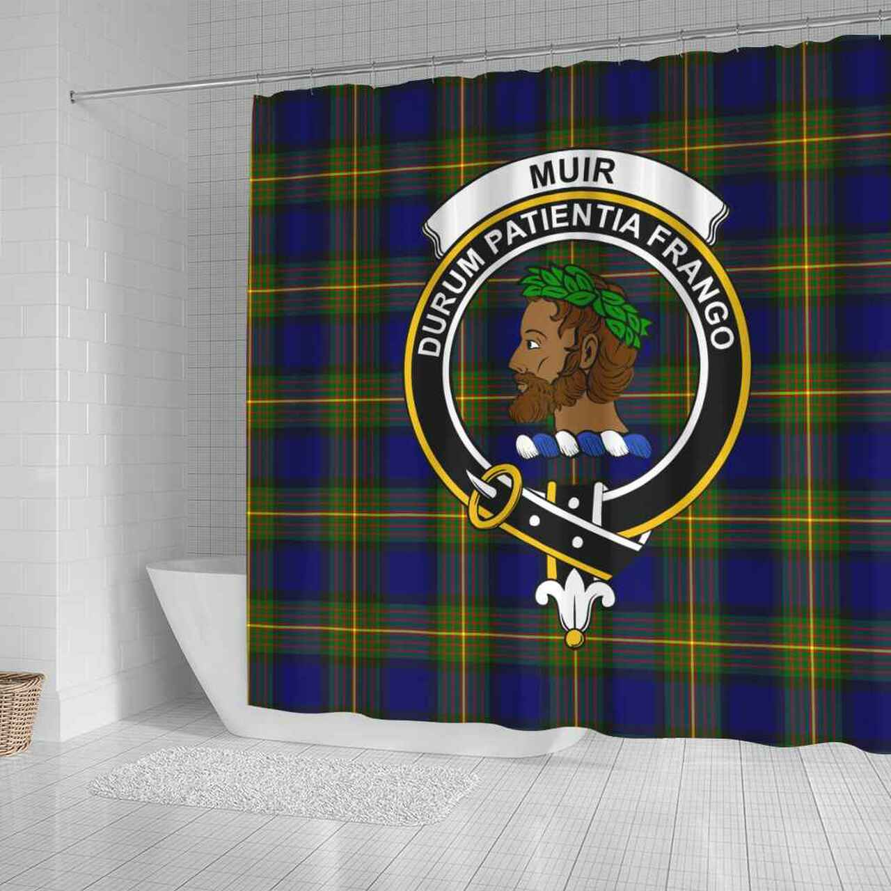 Muir Tartan Crest Shower Curtain