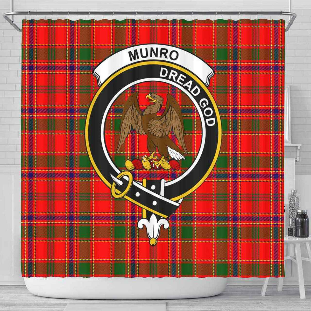 Munro Tartan Crest Shower Curtain